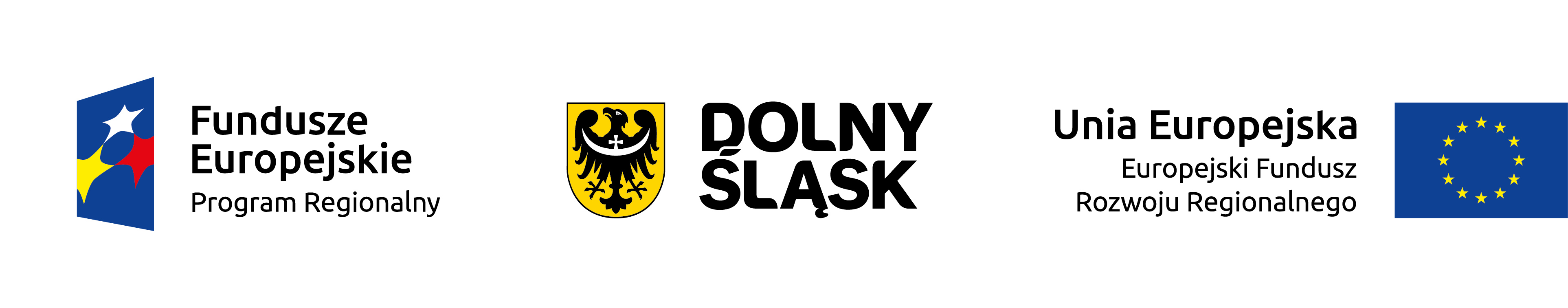 Logotypy: Fundusze Europejskie Program Regionalny, Dolny Śląsk, Unia Europejska, Europejski Fundusz Rozwoju Regionalnego